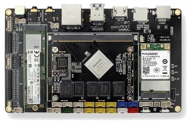 Rockchip RK3399, 1800 МГц, 4 Гб, 16 Гб SSD, Mali-T860 MP4, 1000 Мбит/с, Wi-Fi, Bluetooth