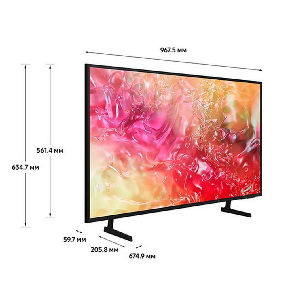 Телевизор Samsung 43" UE43DU7100UXRU черный LED UHD 60Hz Tizen