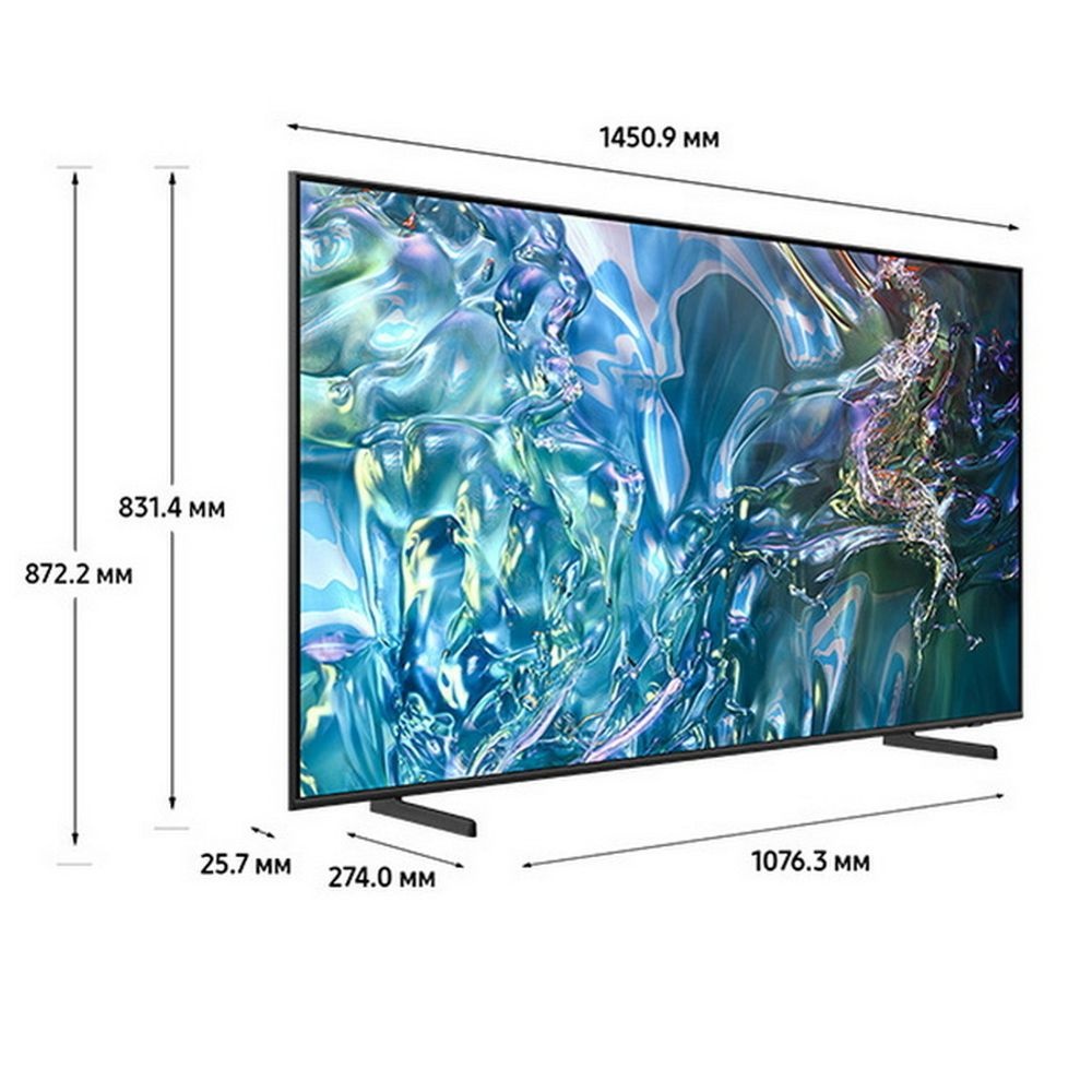 Телевизор Samsung 65" QE65Q60DAUXRU серый QLED UHD 60Hz Tizen