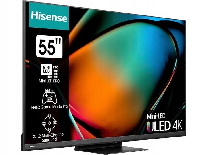 Телевизор Hisense 55" 55U8KQ черный Mini-Led UHD 120Hz Smart