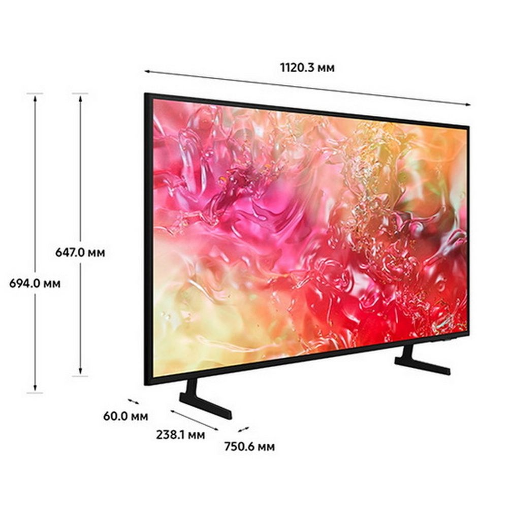 Телевизор Samsung 50" UE50DU7100UXRU черный  LED UHD 60Hz Tizen