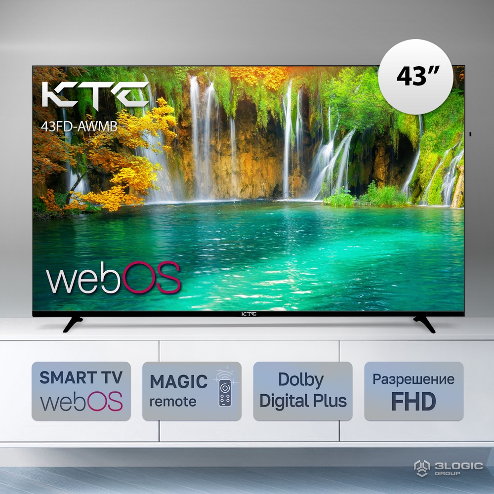 Телевизор  KTC 43" 43FD-AWMB   черный LED FHD 60Hz WebOS