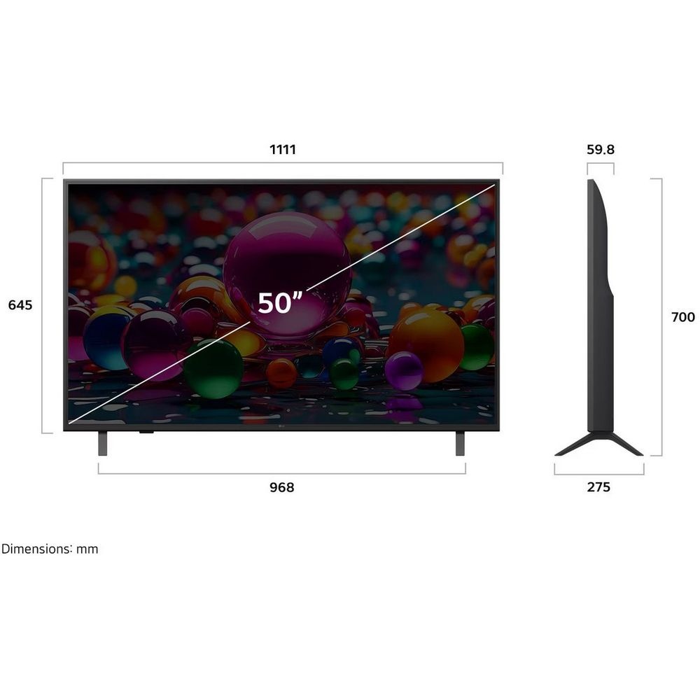 Телевизор UHD 50" 4K LG 50UA75009LA.ARUG