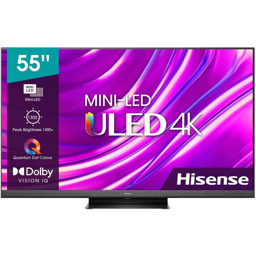 Телевизор Hisense 55" 55U8HQ черный Mini-Led UHD 120Hz Smart