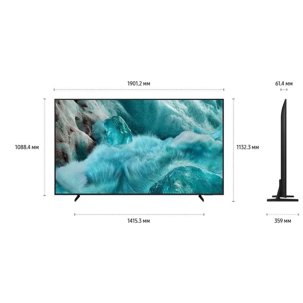 Телевизор QLED Samsung 85" QE85Q7FAAUXRU Q темно-серый 4K Ultra HD 100Hz DVB-T2 DVB-C DVB-S2 USB WiF