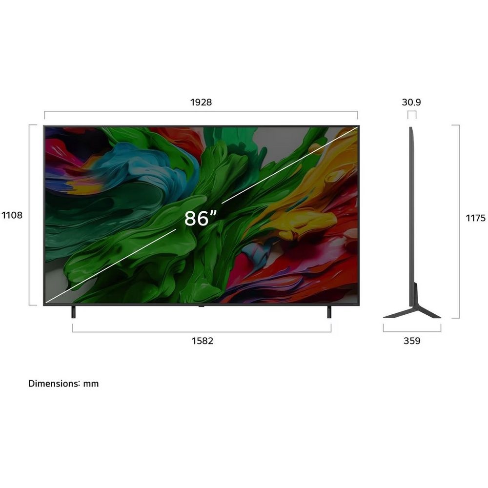 Телевизор LED LG 86" 86QNED86A6A черный титан
