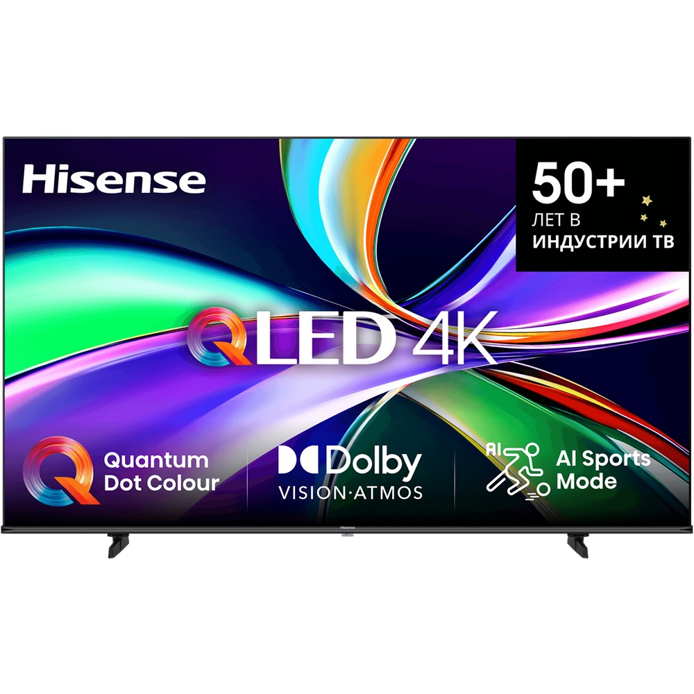 Телевизор Hisense 43" 43E7Q Frameless черный QLED 4K Ultra HD 60Hz Smart TV