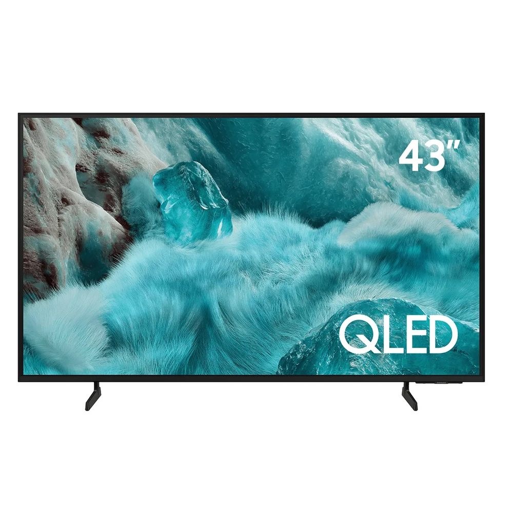 Телевизор Samsung 43" QE43Q7FAAUXRU Q черный QLED 4K UHD 60Hz Smart TV