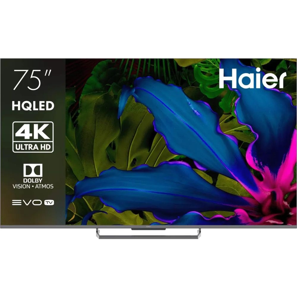Телевизор QLED Haier 75" Smart TV S6 Frameless серый 4K Ultra HD 144Hz MEMC DVB-T DVB-T2 DVB-C DVB-S