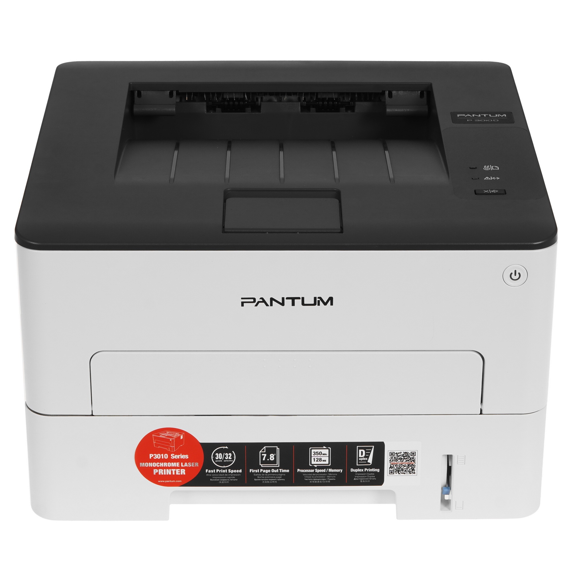 Принтер лазерный Pantum P3010D, A4, ч/б, печ. до 30 стр/мин, 1200 х 1200dpi, USB
