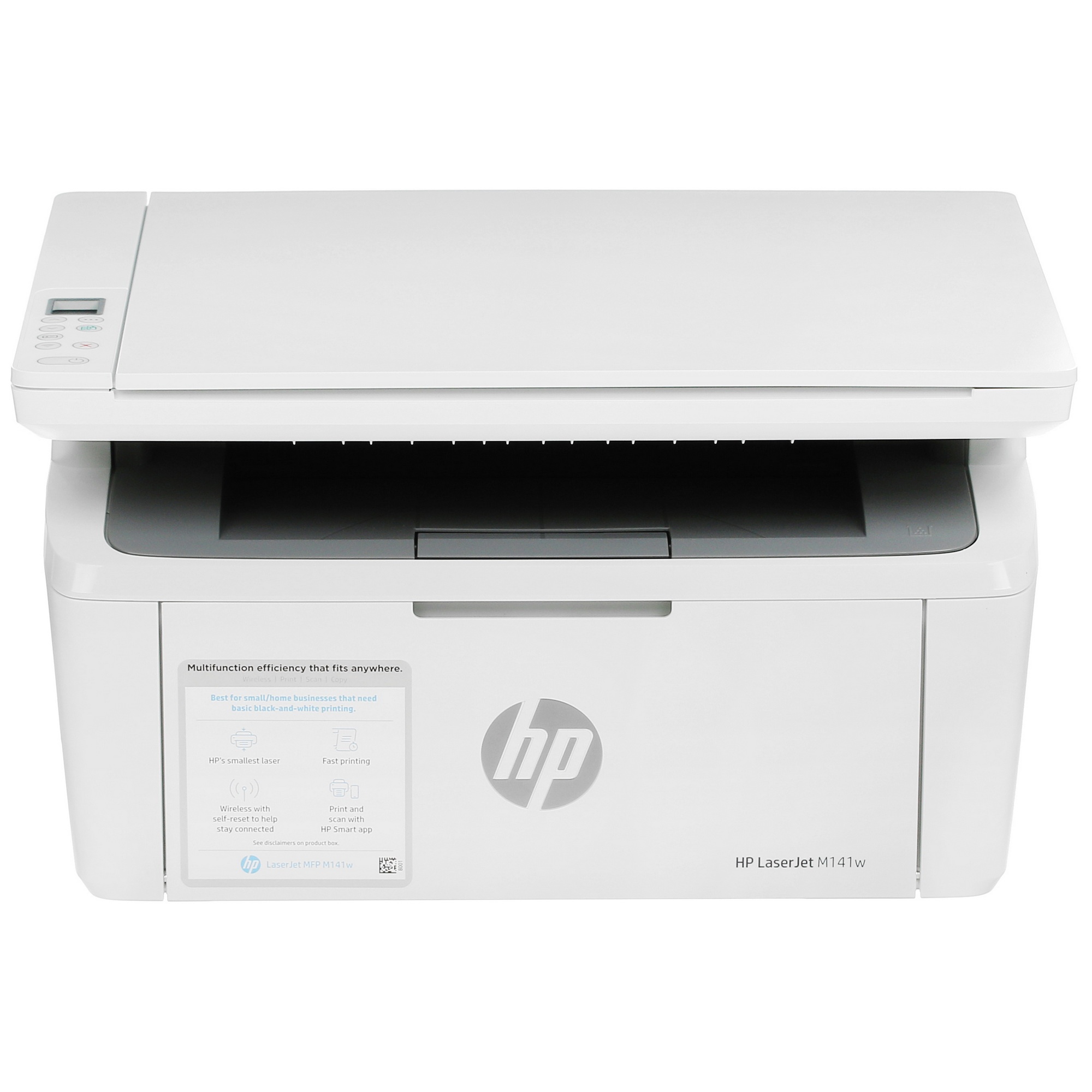 МФУ лазерный HP LaserJet M141w (7MD74A), A4, ч/б, печ. до 20 стр/мин., 600x600dpi, USB, Wi-Fi, Air P