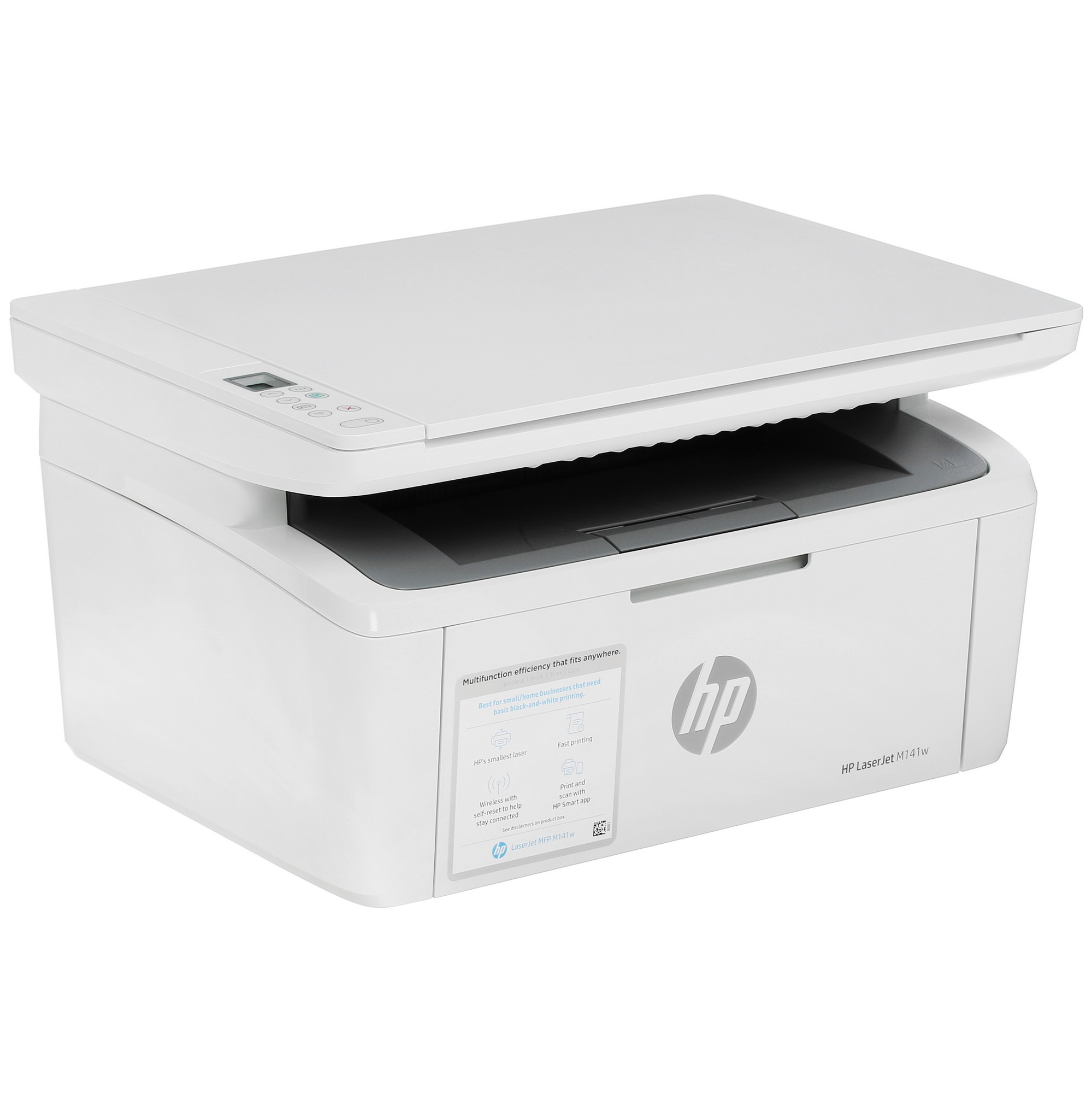 МФУ лазерный HP LaserJet M141w (7MD74A), A4, ч/б, печ. до 20 стр/мин., 600x600dpi, USB, Wi-Fi, Air P