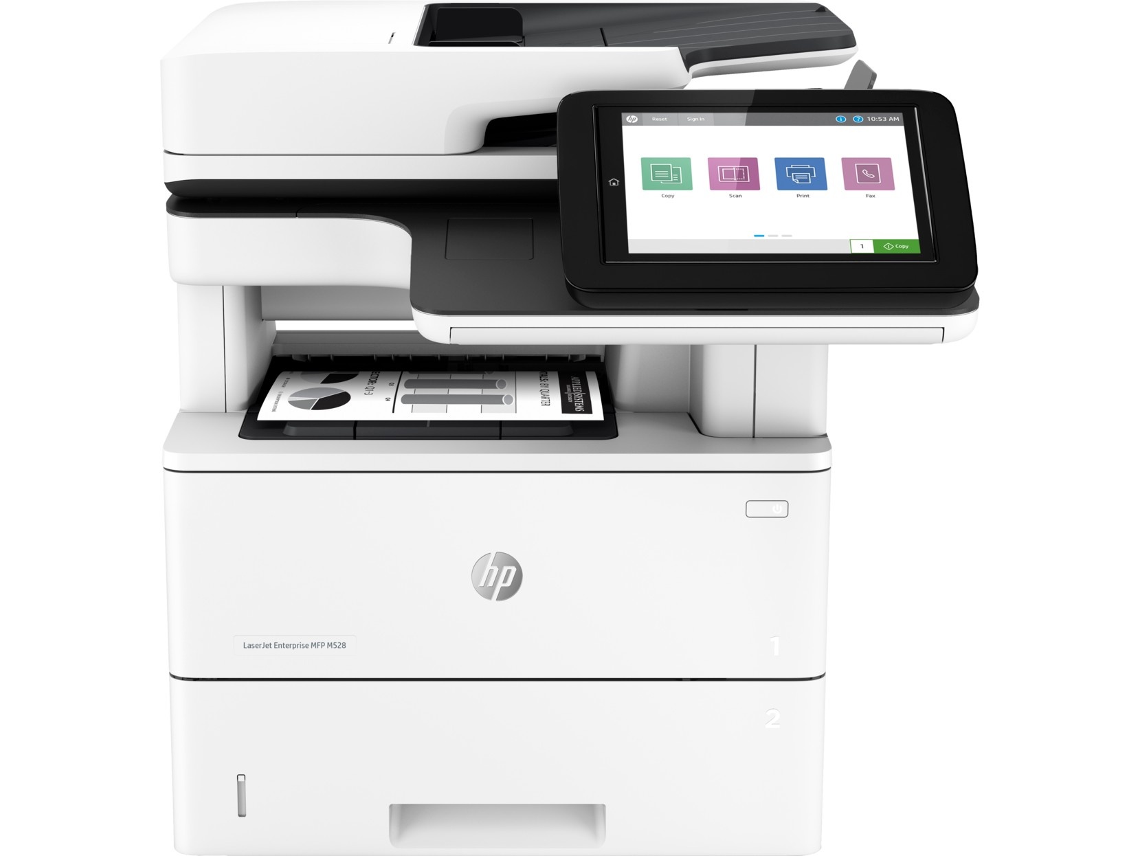 МФУ лазерный HP LaserJet Enterprise M528dn (1PV64A #B19), A4, ч/б, печ. до 43 стр/мин., скан. до 43