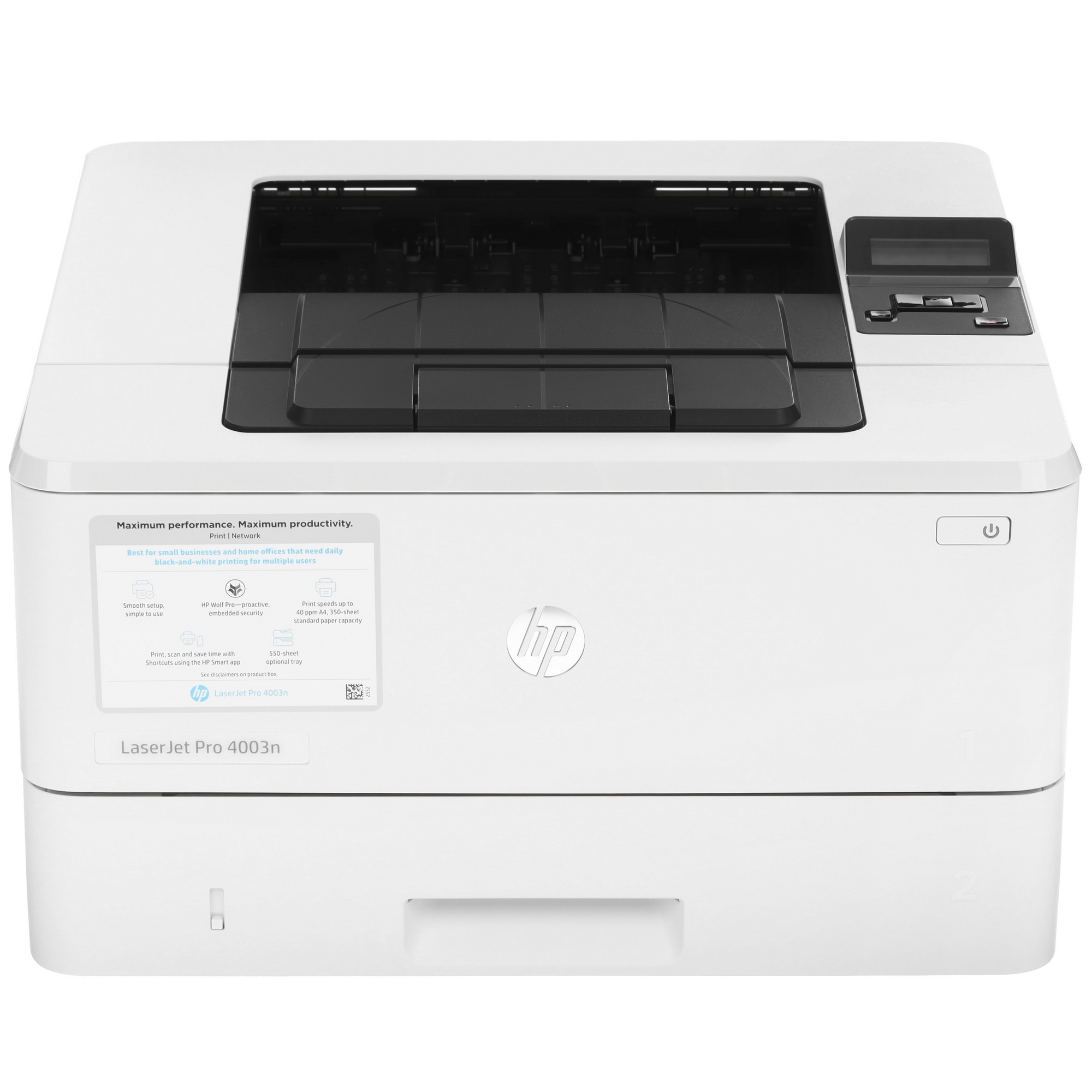 Принтер лазерный HP LaserJet Pro 4003n (2Z611A), A4, ч/б, печ. до 40 стр/мин., 1200 x 1200 dpi, USB,