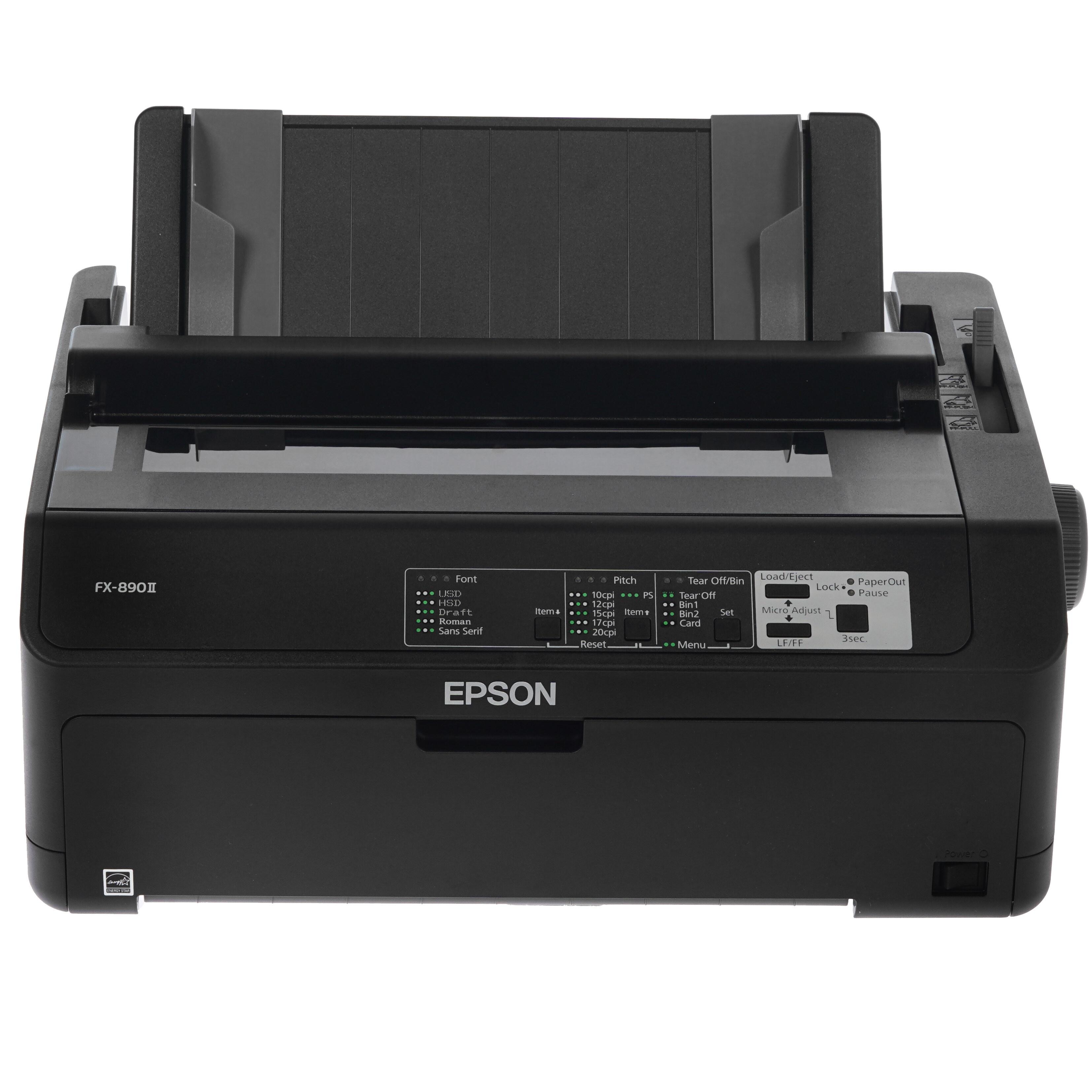 Принтер Epson FX-890II (C11CF37401), матричный A4, 9х2-игольный (80 колонок), высокоскоростной (735