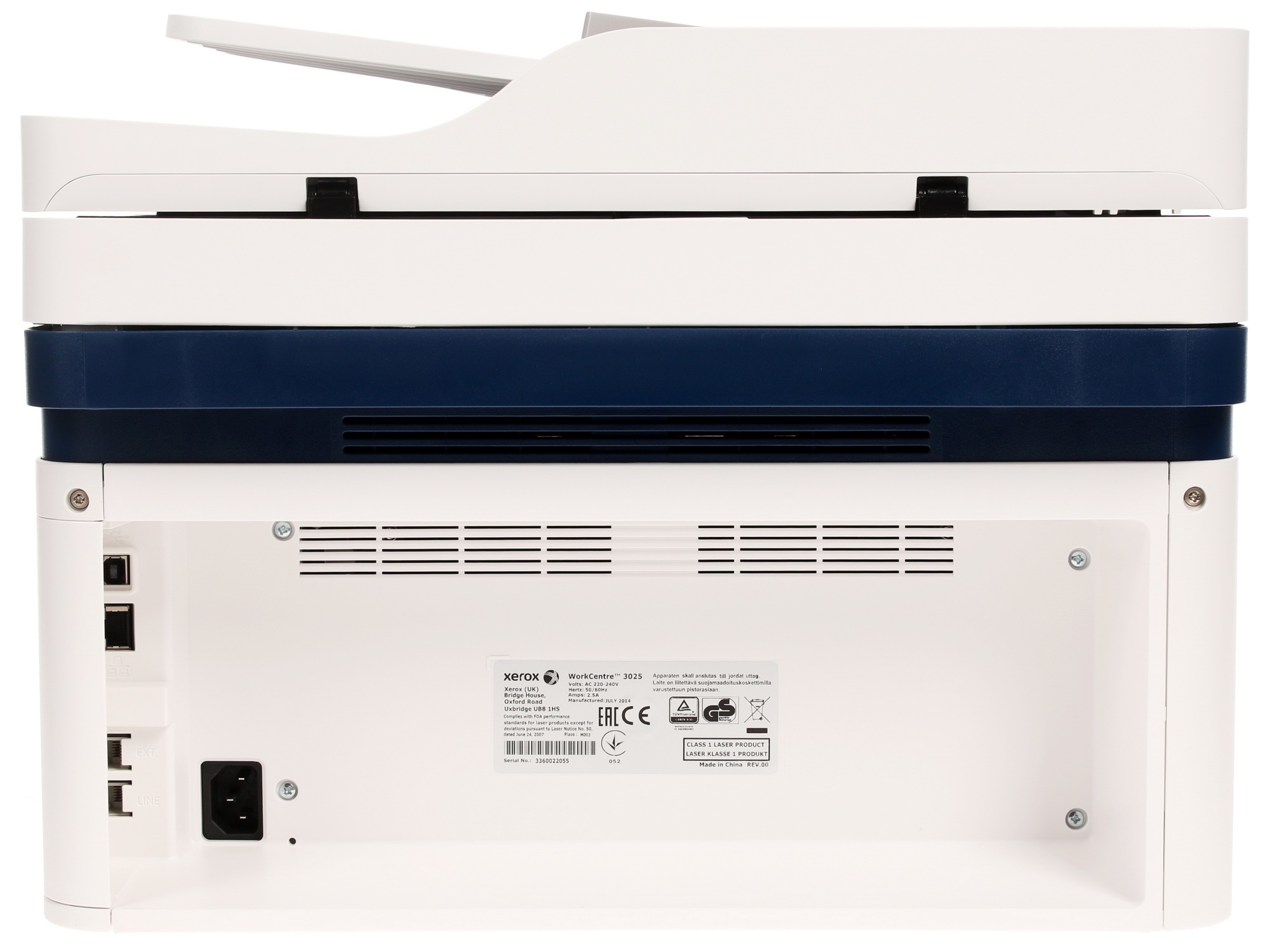 МФУ лазерный Xerox WorkCentre 3025NI (WC3025NI#), A4, ч/б, печ. до 20 стр/мин., скан. до 17 стр/мин.