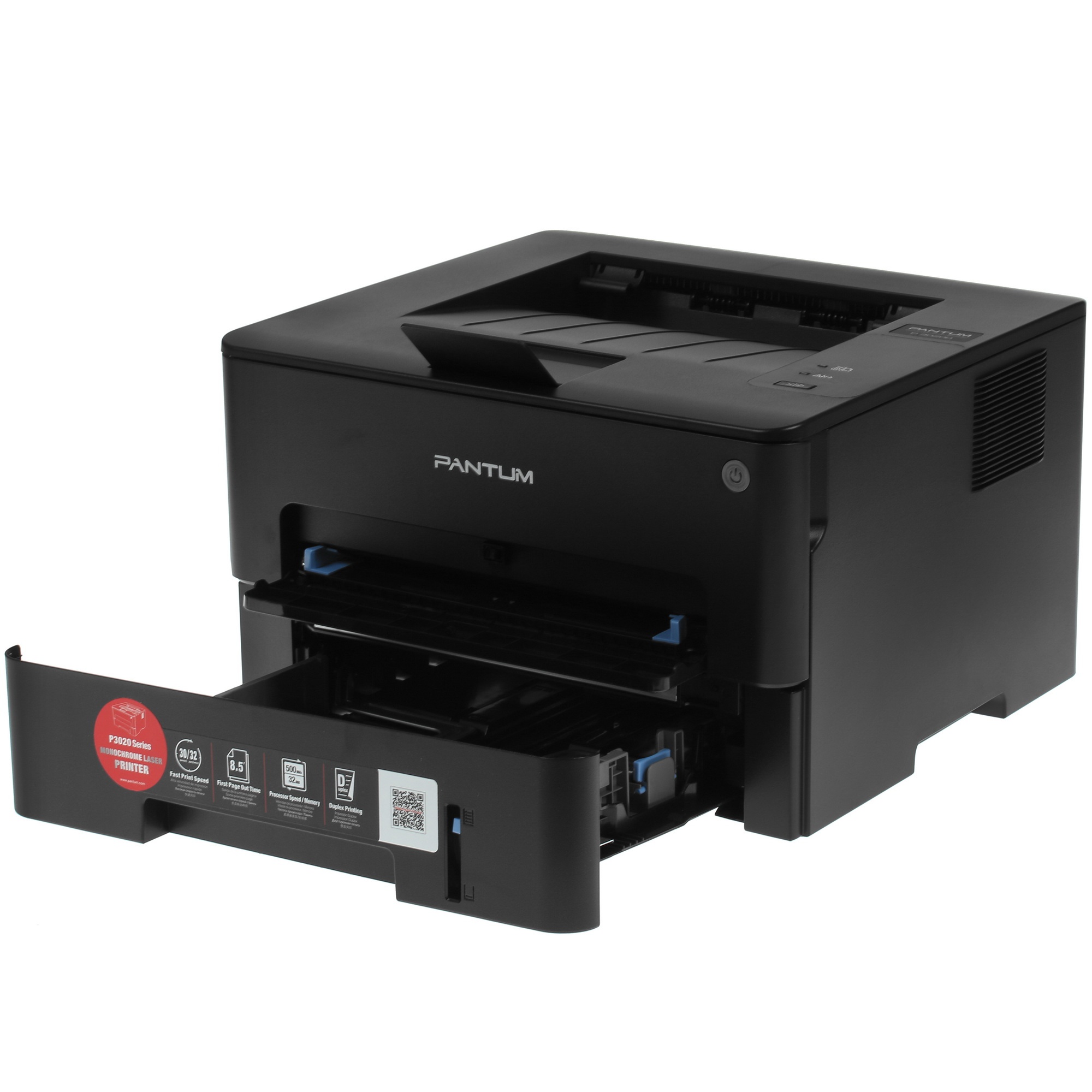 Принтер лазерный Pantum P3020D, А4, ч/б, печ. до 30 стр/мин., 600 x 600 dpi, USB
