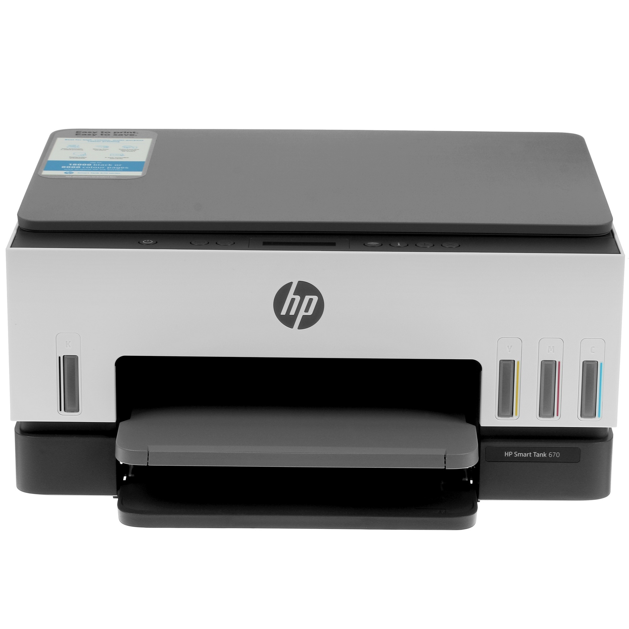 МФУ струйное HP Smart Tank 670, A4, цветной, печ. до 12 стр/мин., 4800x1200 dpi (печ.), 1200x1200 dp