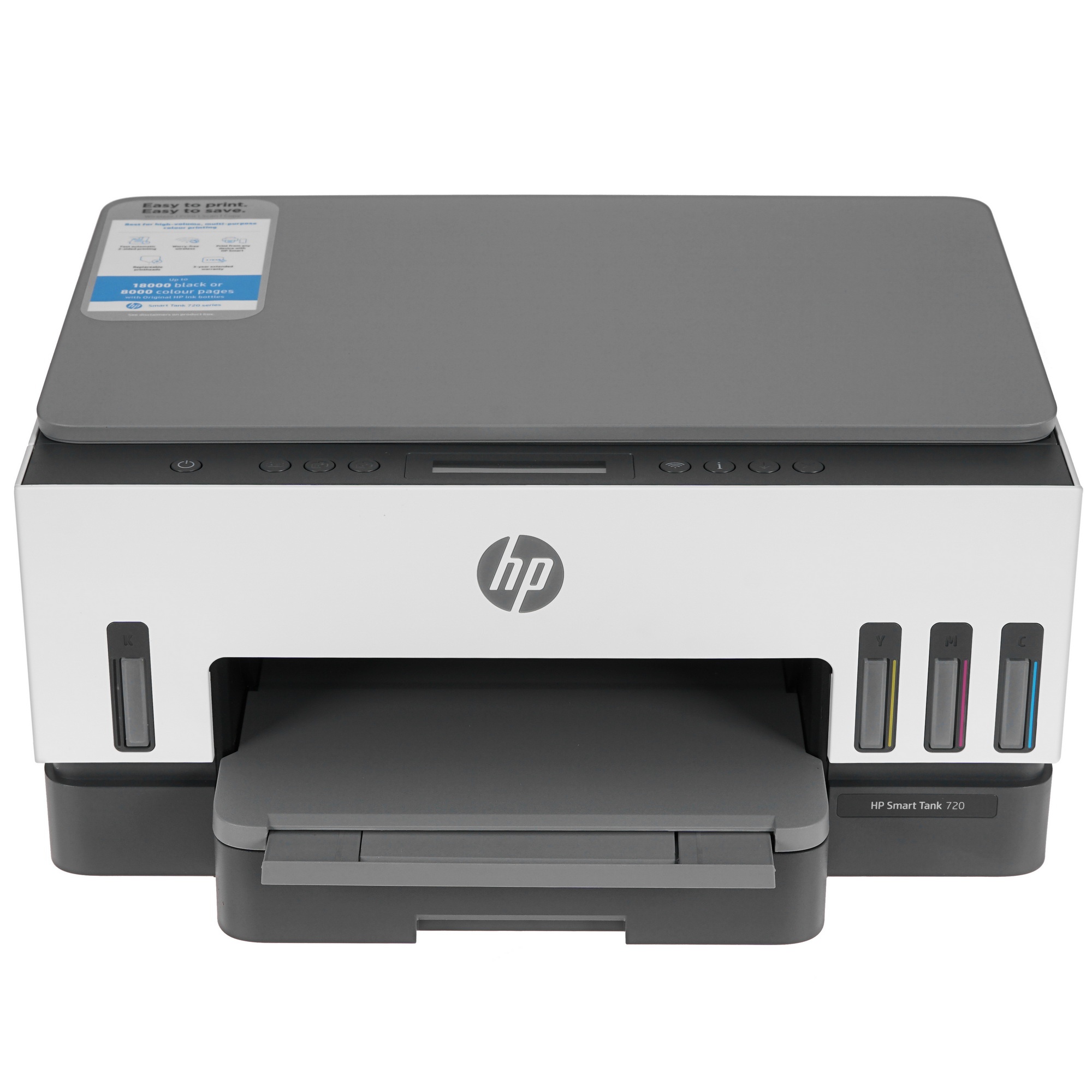 МФУ струйный HP Smart Tank 720 (6UU46A), A4, цветной, печ. до 15 стр/мин. (ч/б) до 9 стр/мин. (цвет)
