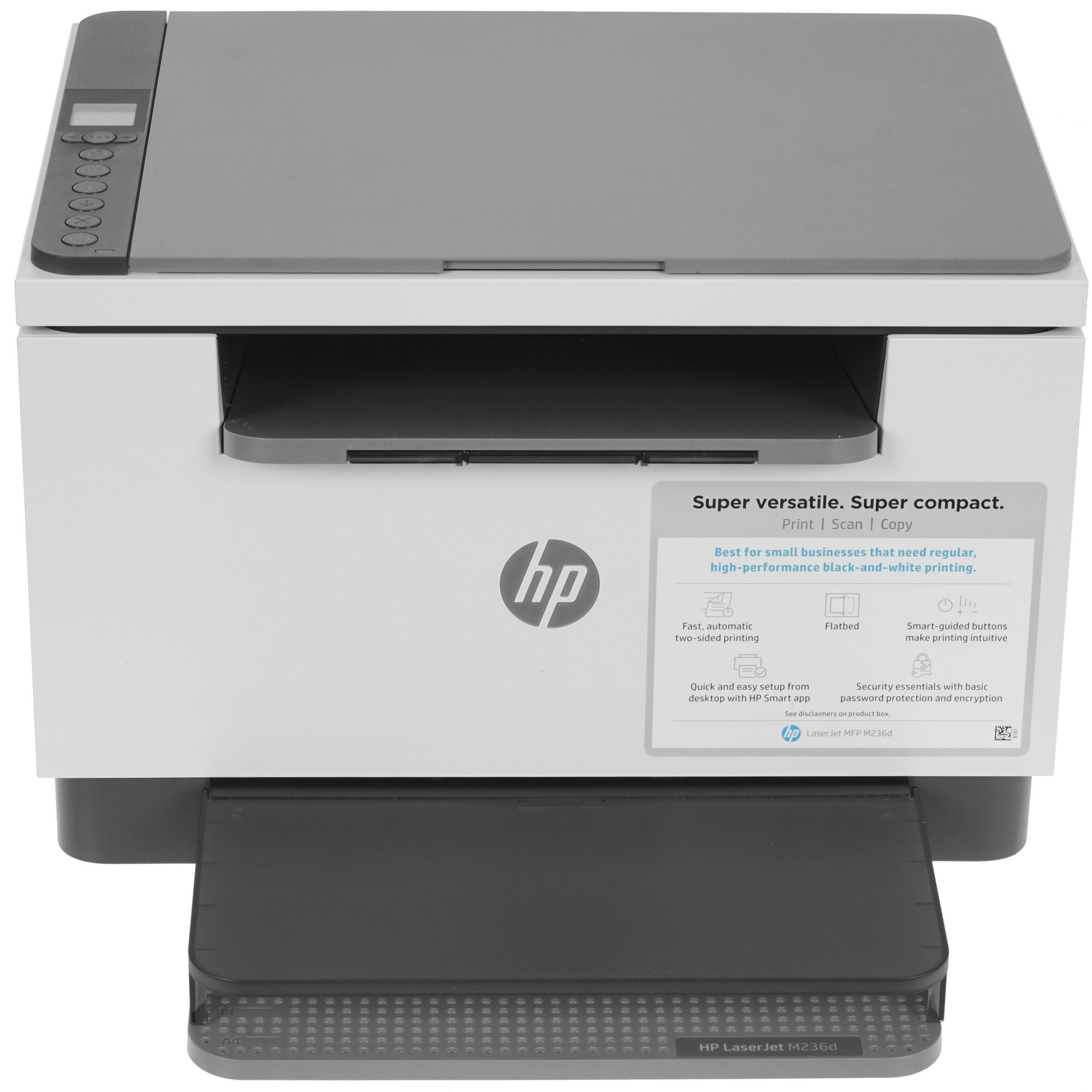МФУ лазерный HP LaserJet M236d (9YF94A), A4, ч/б, печ. до 29 стр/мин., 600 x 600 dpi, USB