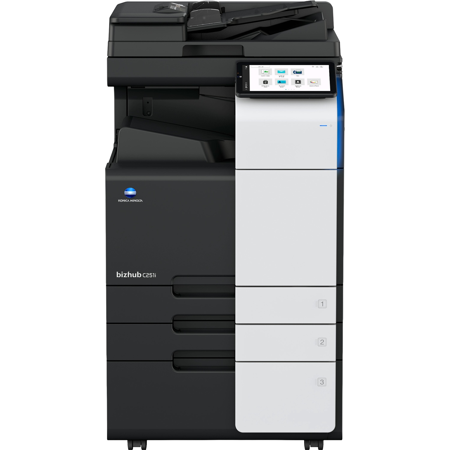 МФУ Konica Minolta bizhub C251i (A3, 25 стр./мин, без крышки и ADF, без тумбы, без картриджей, без к