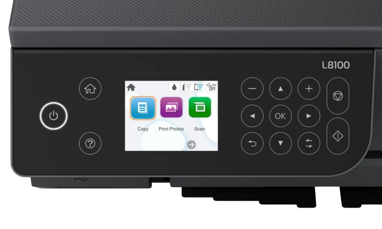 МФУ струйный Epson EcoTank L8100 (C11CK94***), A4, цветной, печ. до 8 стр/мин., 5760 x 1440 dpi (печ