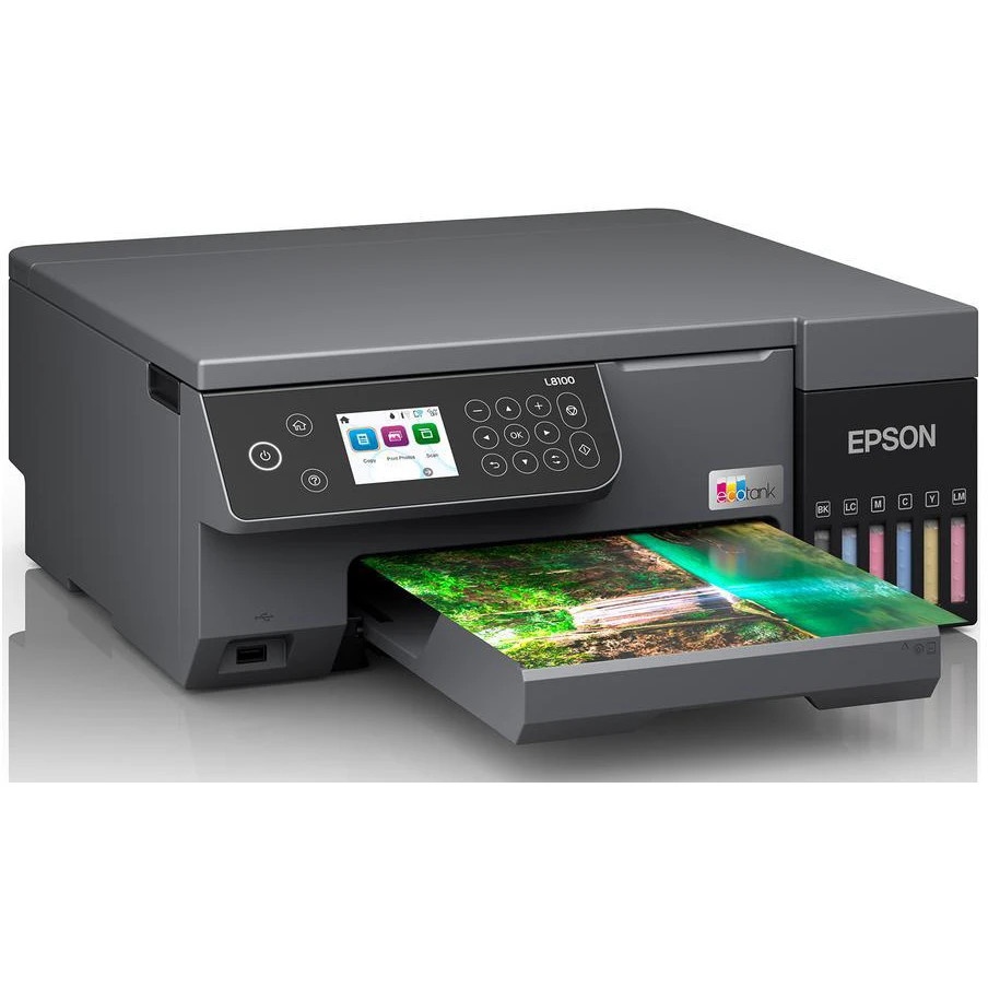 МФУ струйный Epson EcoTank L8100 (C11CK94***), A4, цветной, печ. до 8 стр/мин., 5760 x 1440 dpi (печ