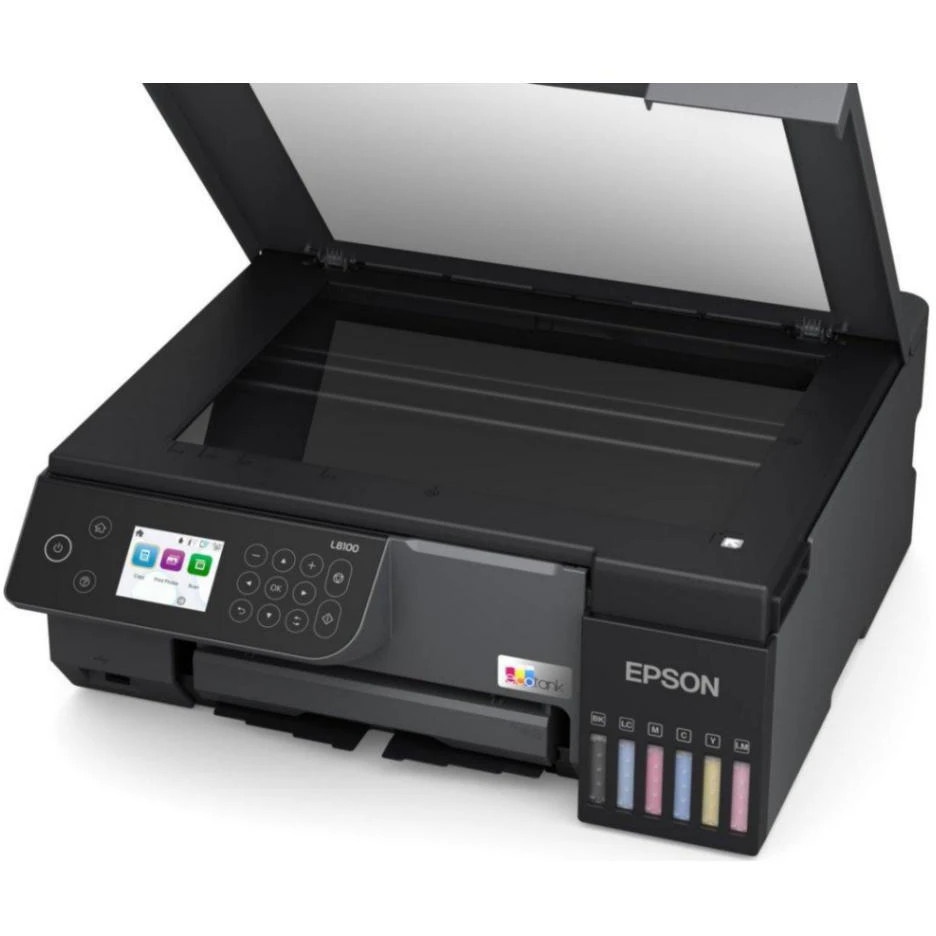 МФУ струйный Epson EcoTank L8100 (C11CK94***), A4, цветной, печ. до 8 стр/мин., 5760 x 1440 dpi (печ