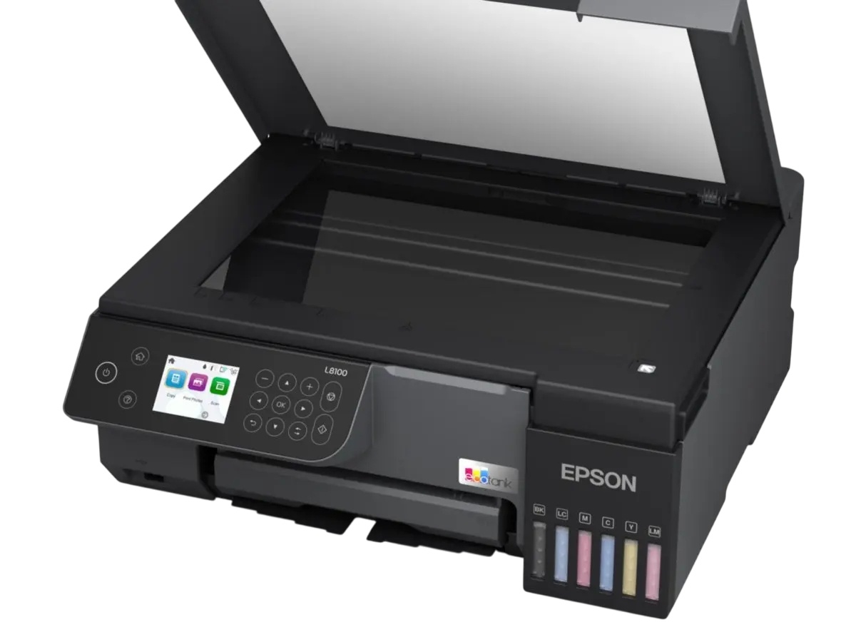 МФУ струйный Epson EcoTank L8100 (C11CK94***), A4, цветной, печ. до 8 стр/мин., 5760 x 1440 dpi (печ