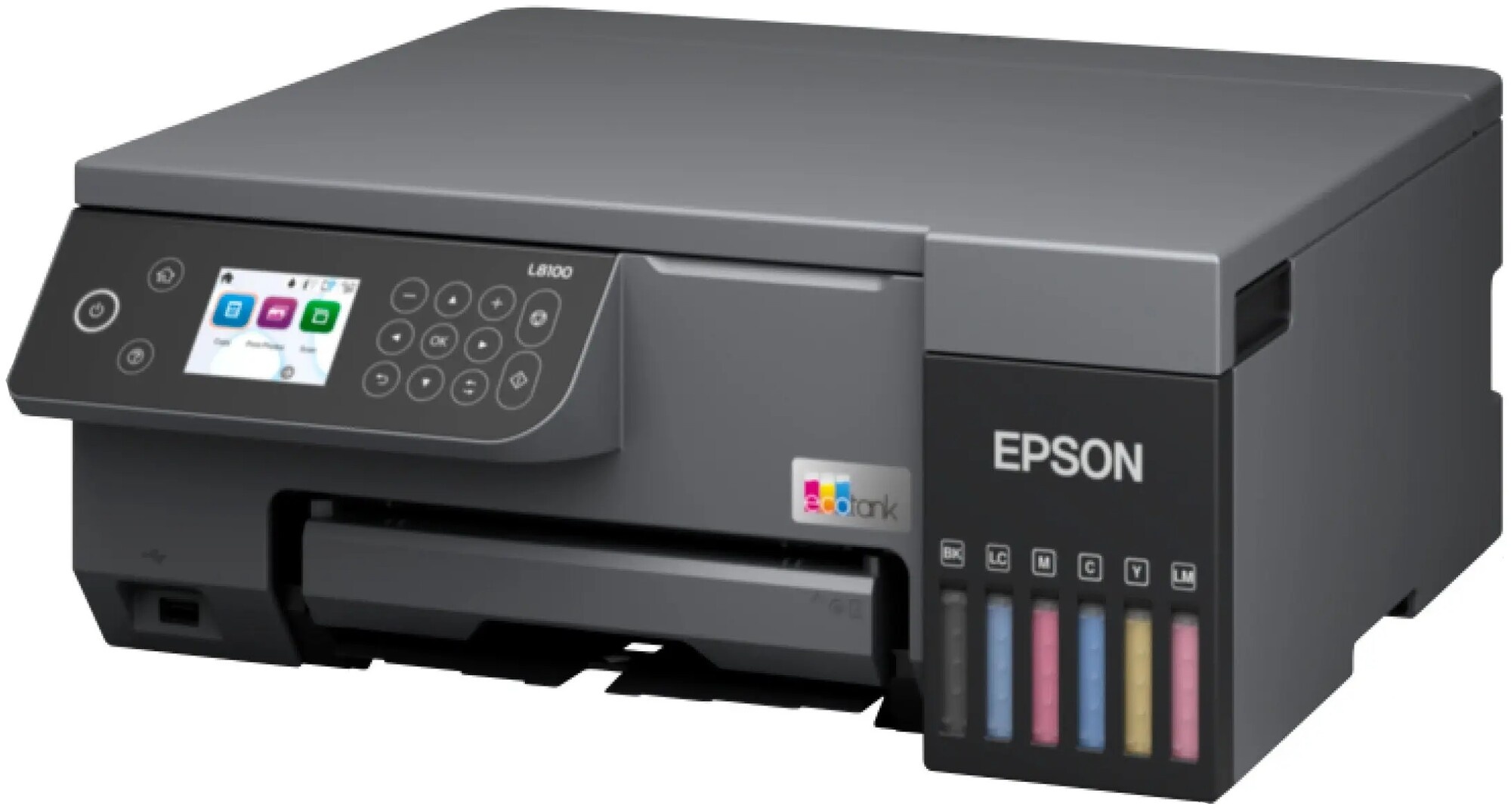 МФУ струйный Epson EcoTank L8100 (C11CK94***), A4, цветной, печ. до 8 стр/мин., 5760 x 1440 dpi (печ