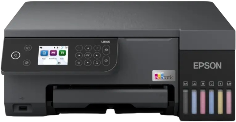 МФУ струйный Epson EcoTank L8100 (C11CK94***), A4, цветной, печ. до 8 стр/мин., 5760 x 1440 dpi (печ