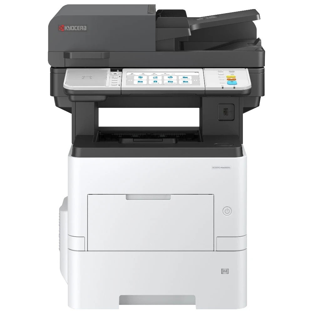 Лазерное МФУ Kyocera ECOSYS MA6000ifx, P/C/S/F, ч/б, A4,60 стр/мин,1200x1200 dpi,1 Гб, USB 2.0, белы