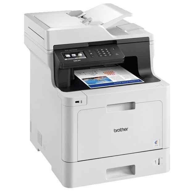 МФУ лазерное Brother DCP-L8410CDW, P/C/S, цветной, А4, 31 стр/мин, 512 Мб, Duplex, ADF50, GigaLAN, W