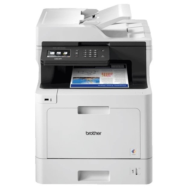 МФУ лазерное Brother DCP-L8410CDW, P/C/S, цветной, А4, 31 стр/мин, 512 Мб, Duplex, ADF50, GigaLAN, W
