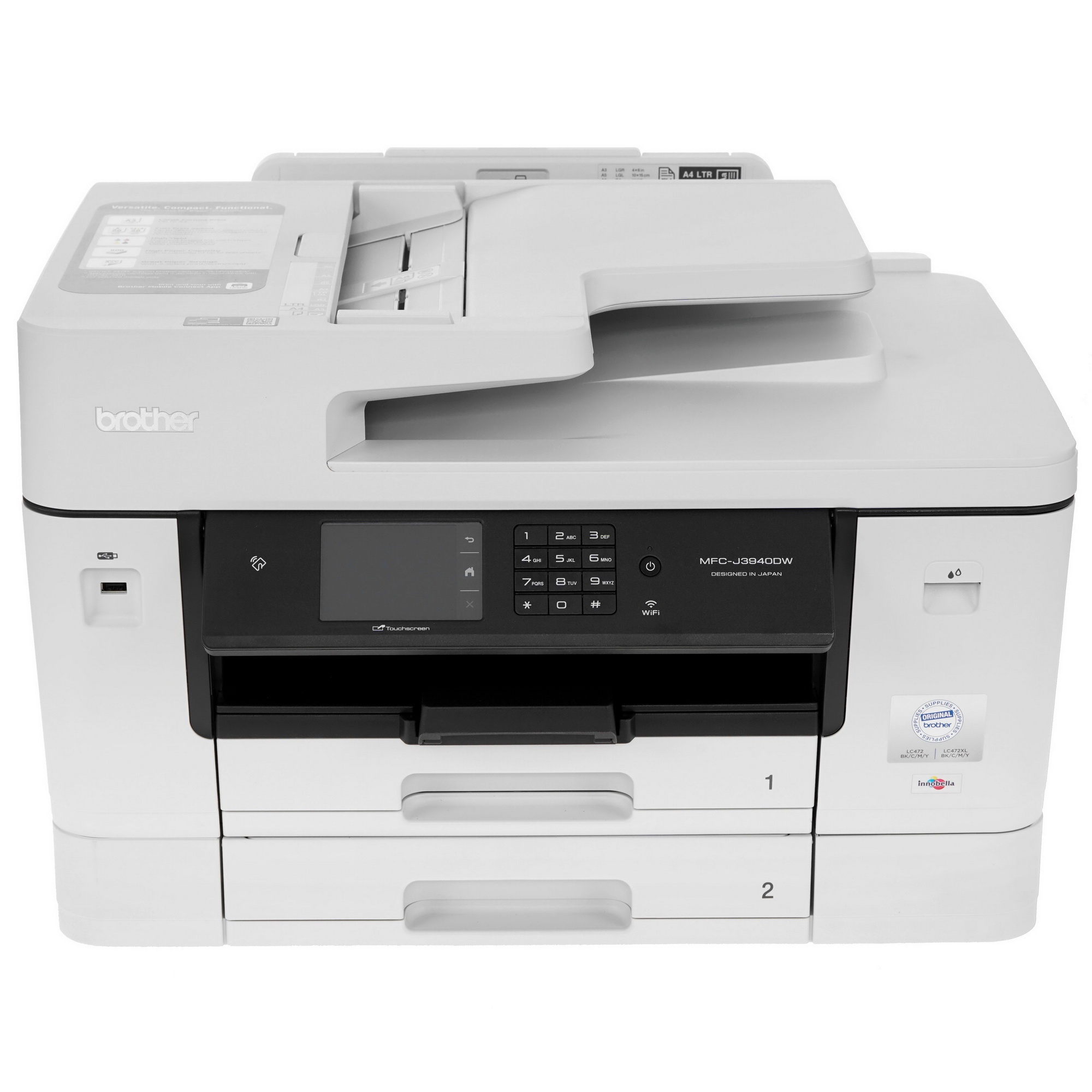 МФУ струйный Brother MFC-J3940DW, А3, цветной, печ. 28 стр/мин., 4800x1200 dpi (печать) 600x600 dpi