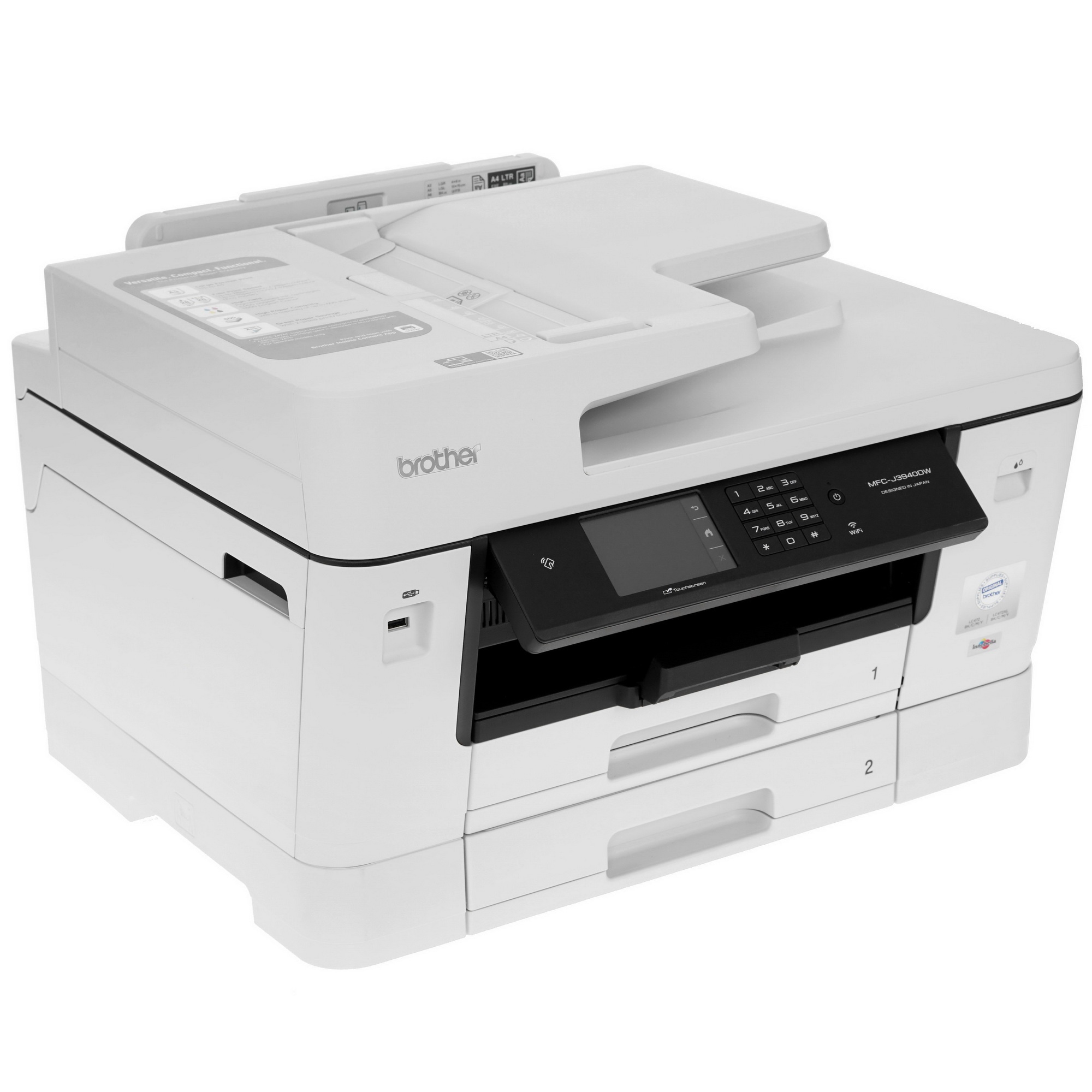 МФУ струйный Brother MFC-J3940DW, А3, цветной, печ. 28 стр/мин., 4800x1200 dpi (печать) 600x600 dpi