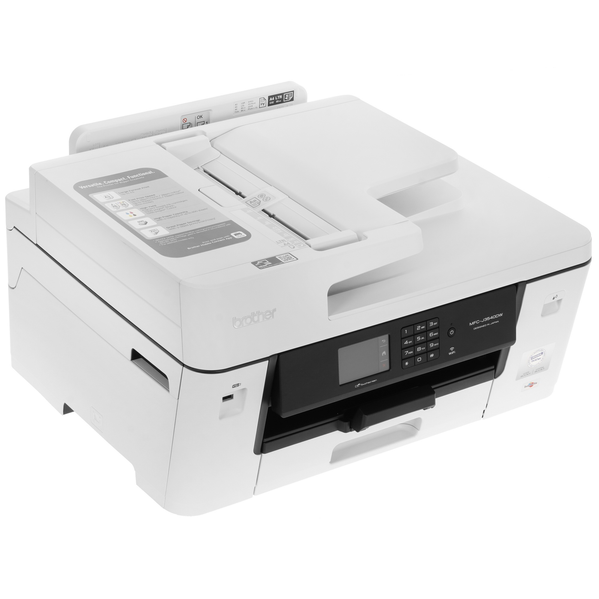 МФУ струйный Brother MFC-J3540DW, A3, цветной, печ. 28 стр/мин., 4800x1200 dpi (печать) 2400x1200 dp