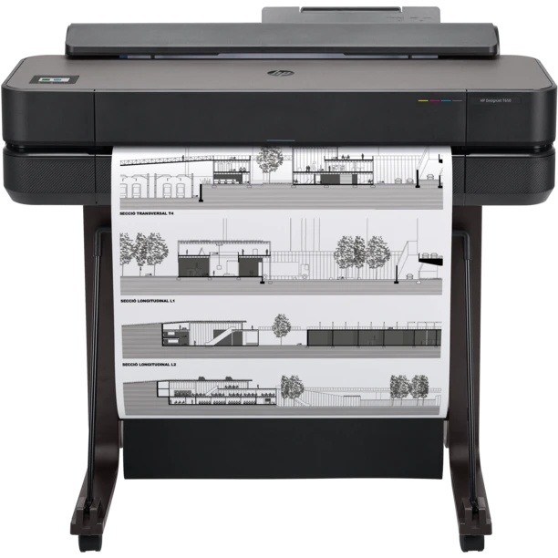 Плоттер стрйный HP Designjet T650 (5HB08A) A1/24", цветная печать, Wi-Fi, USB