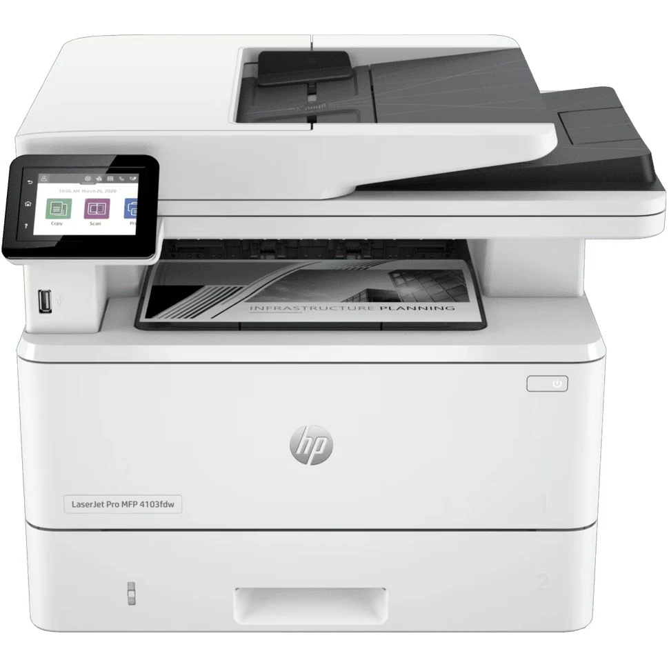 МФУ лазерный HP LaserJet Pro MFP 4103fdw_BBU (2Z629A_BBU) {старт. карт. 151A 3050стр., кабель 3pin}