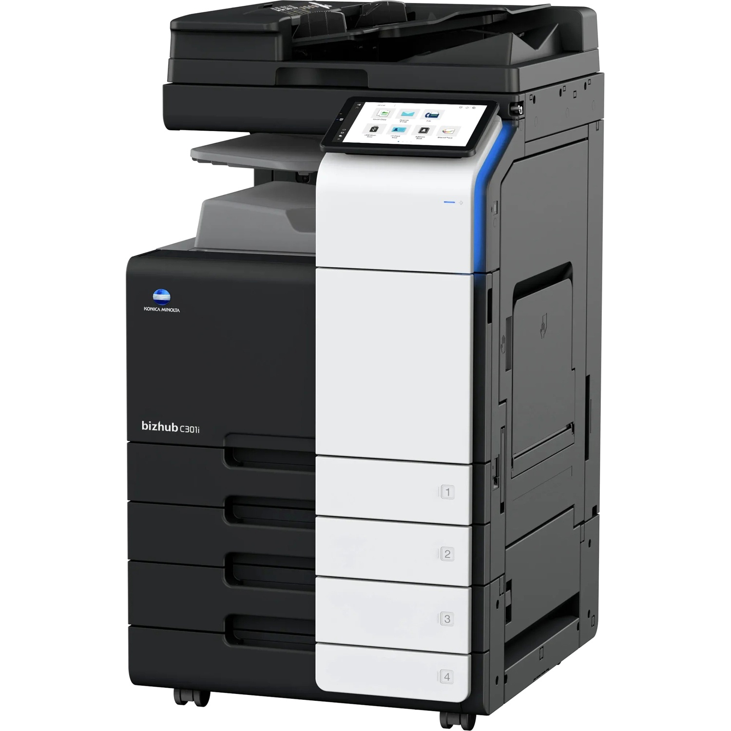 МФУ Konica Minolta bizhub C301i (A3, 30 стр./мин, без крышки и ADF, без тумбы, без картриджей, без к