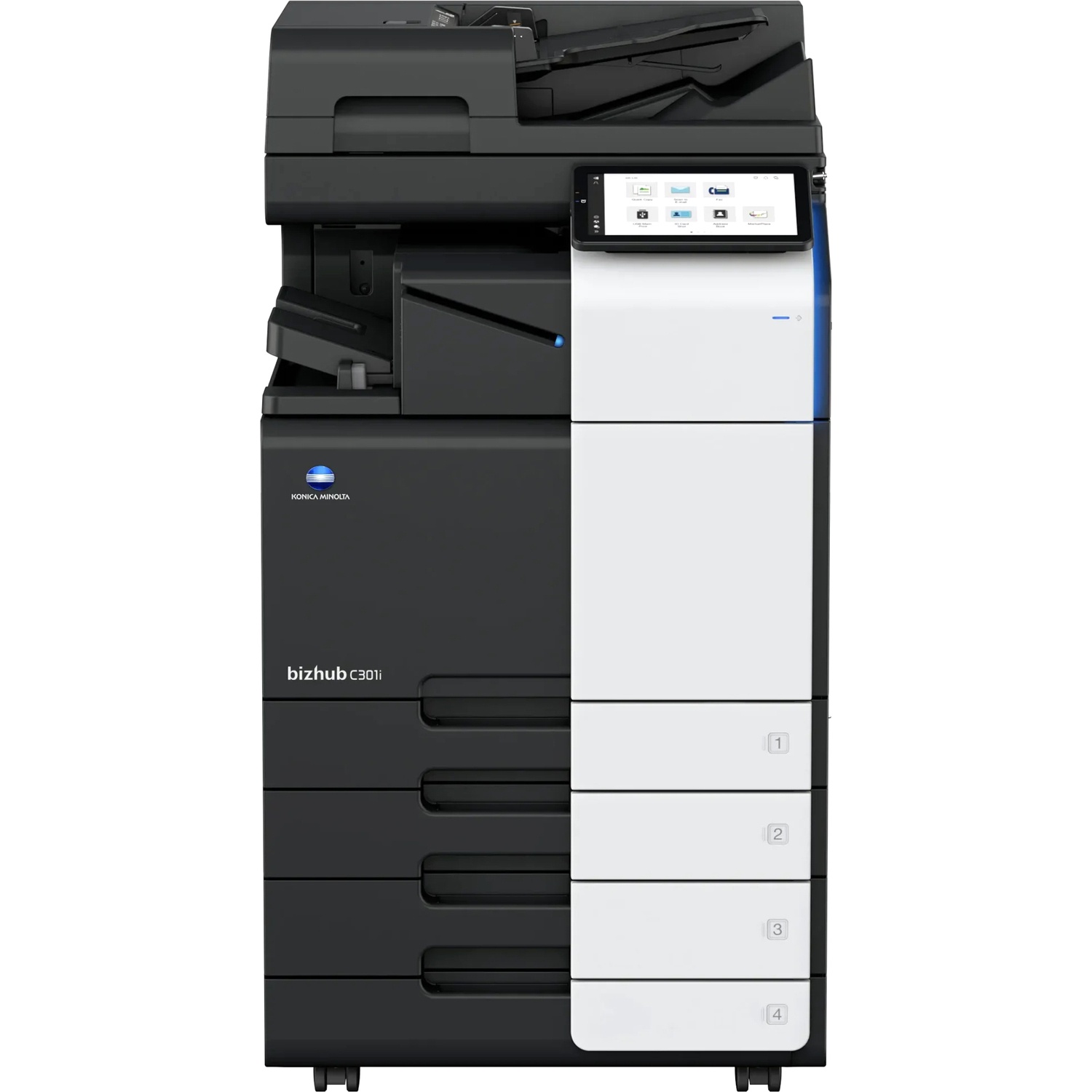 МФУ Konica Minolta bizhub C301i (A3, 30 стр./мин, без крышки и ADF, без тумбы, без картриджей, без к