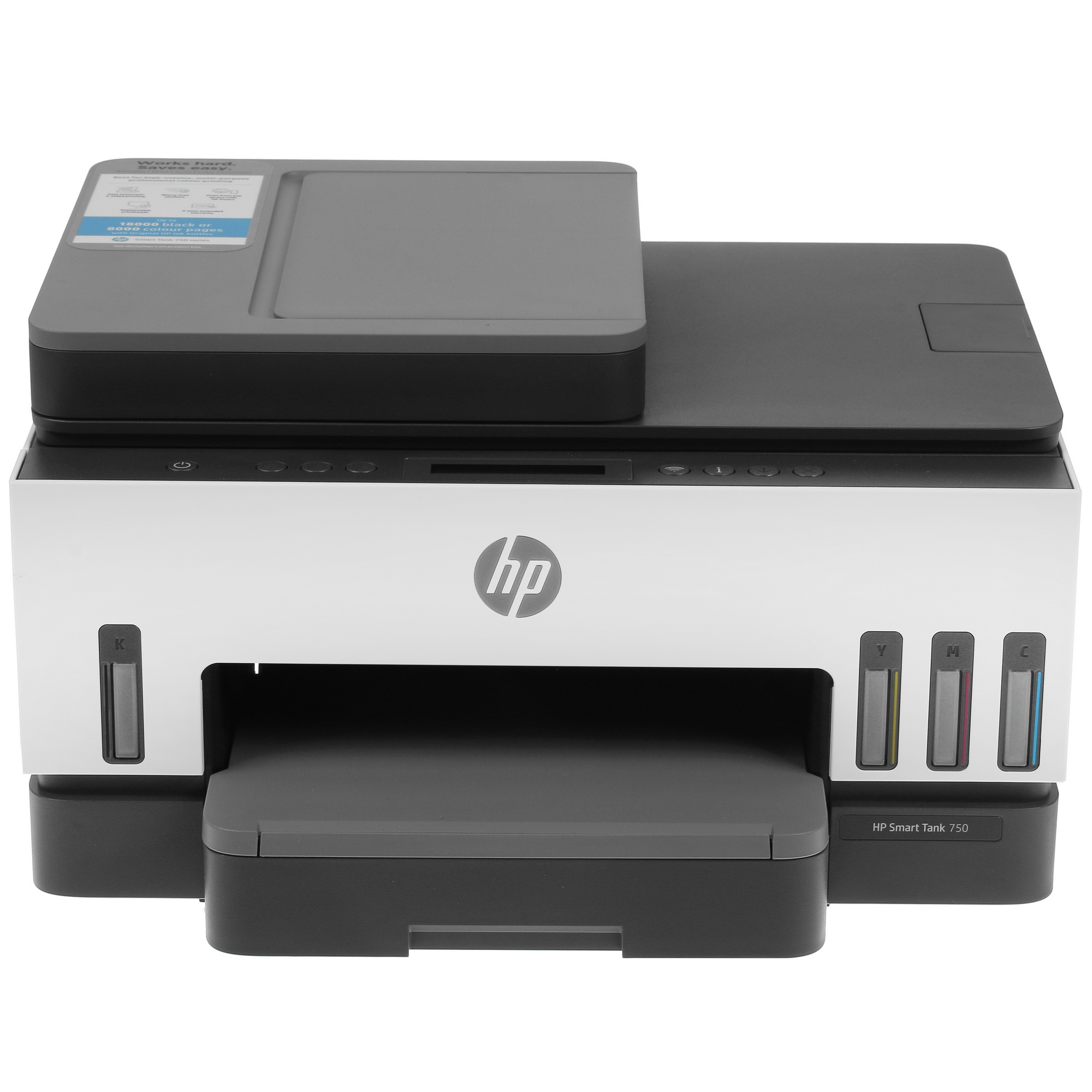 МФУ струйное HP Smart Tank 750 AiO, А4, цветной, печ. до 15/9 стр/мин., скан. до 8 стр/мин., 4800x12