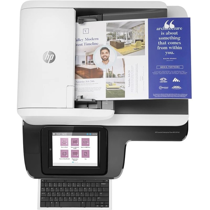 Сканер HP Scanjet Enterprise Flow N9120 fn2 Flatbed Scanner (A3,600x600 dpi,24 bit, USB ,ADF 200 she