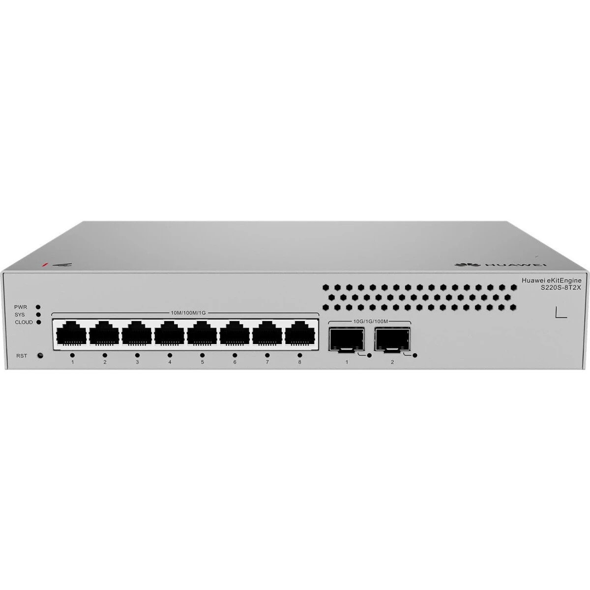 Коммутатор HUAWEI S220S-8T2X (L2, 8*10/100/1000BASE-T ports, 2*10GE SFP+ ports, built-in AC power, F