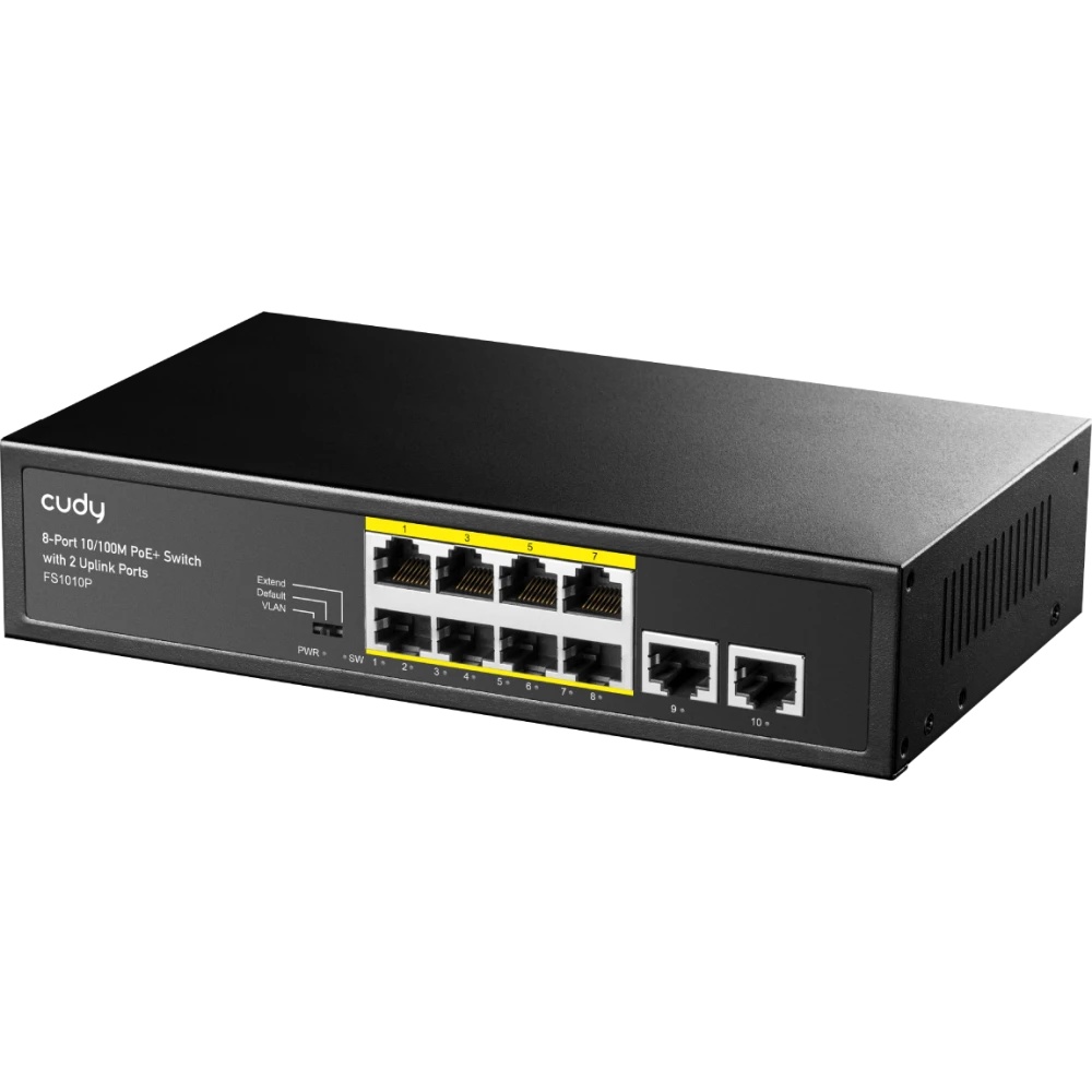 Коммутатор Cudy FS1010P (L2) 10x100Мбит/с 8PoE+ 120W неуправляемый