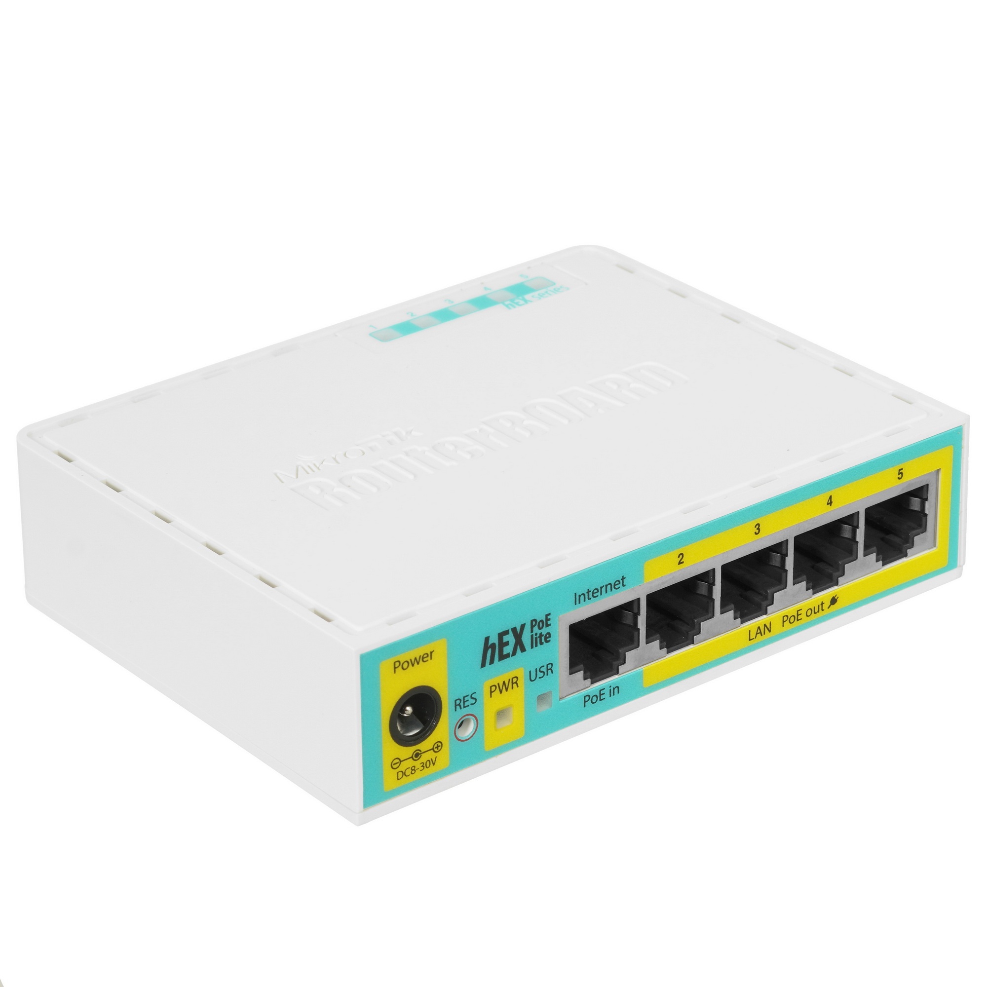 Маршрутизатор MikroTik RB750UPr2 hEX PoE lite 5x Ethernet, раздача PoE, 650 МГц ЦП, 64 МБ 5-портовый