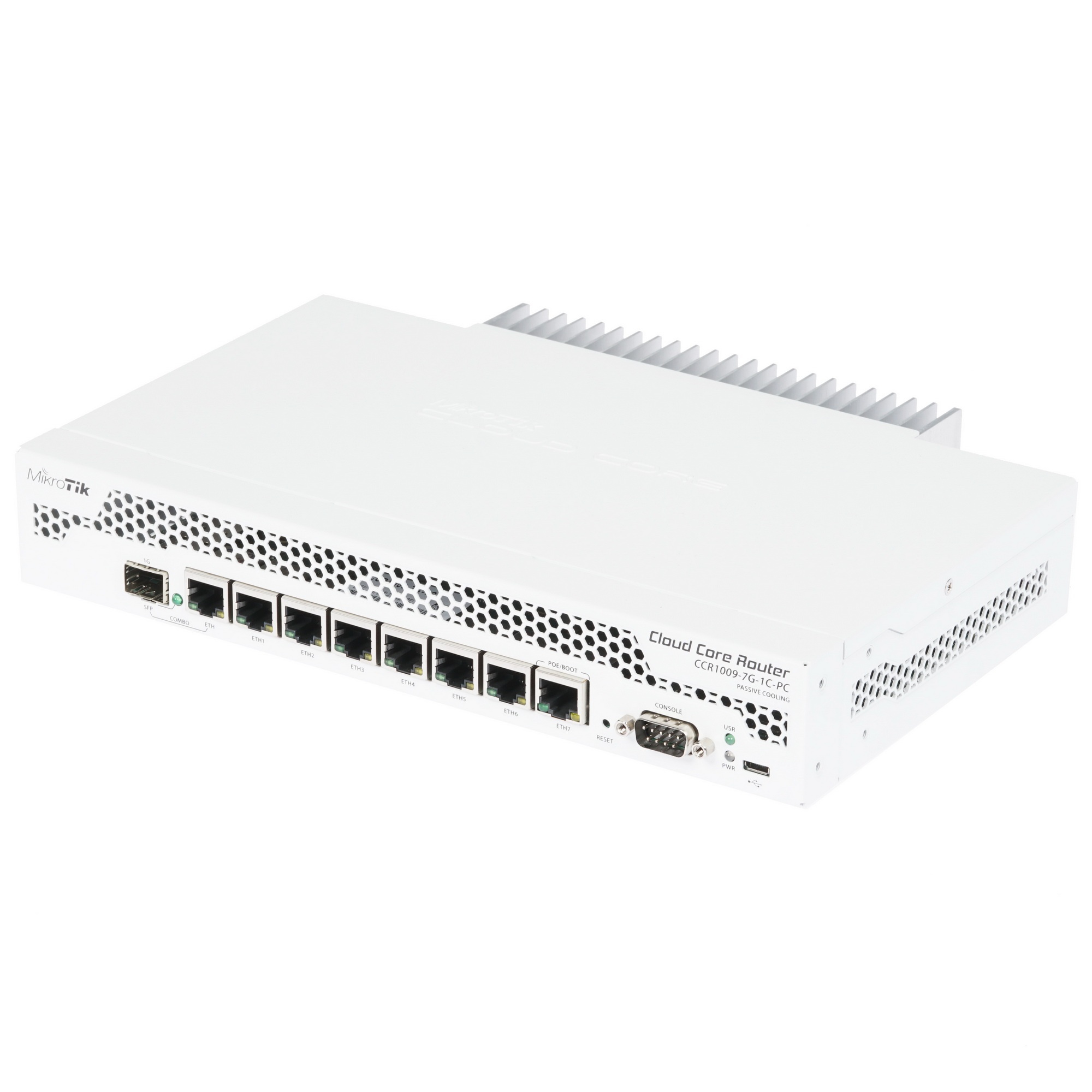 Маршрутизатор Mikrotik CCR1009-7G-1C-PC with Tilera Tile-Gx9 CPU (9-cores, 1Ghz per core), 1GB RAM,
