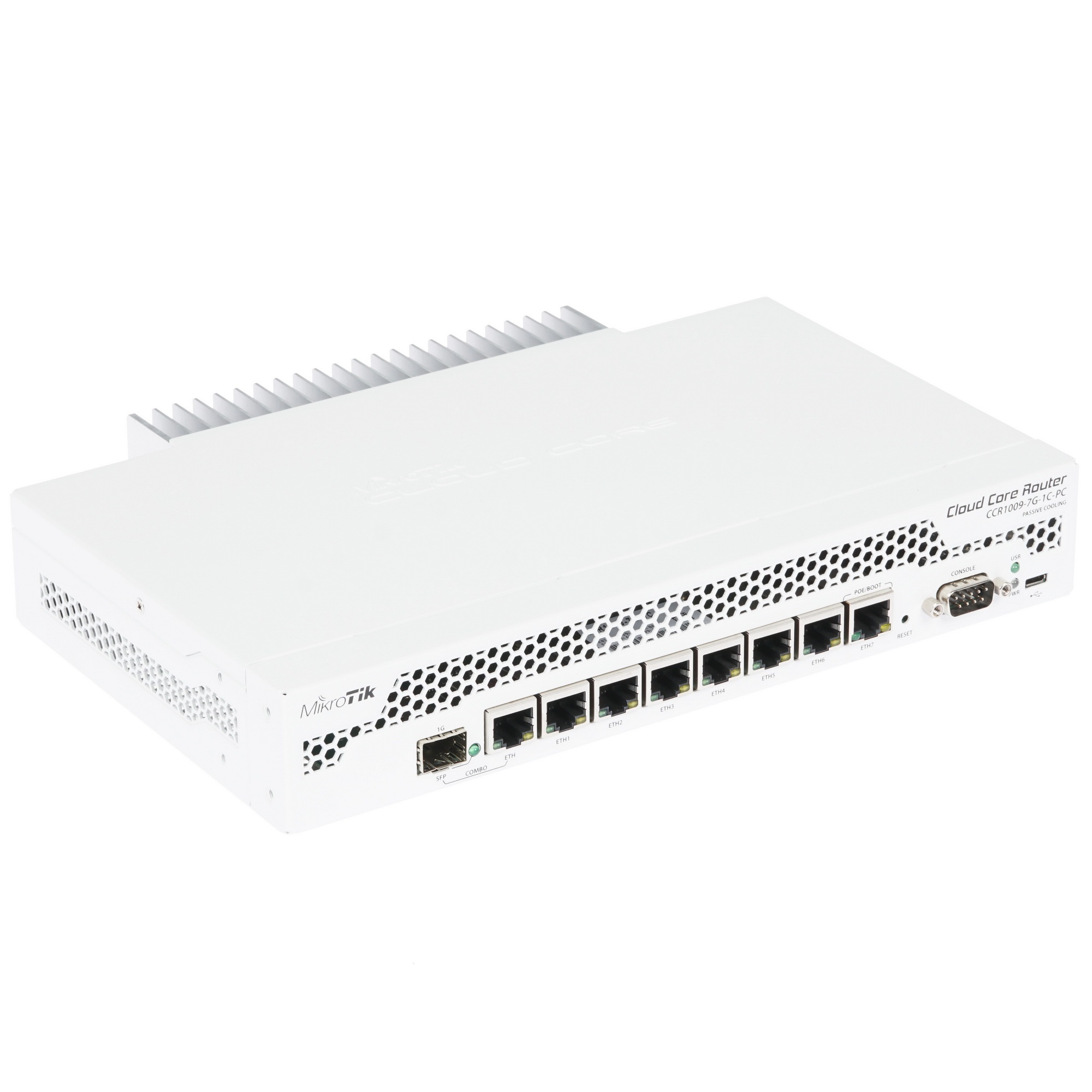 Маршрутизатор Mikrotik CCR1009-7G-1C-PC with Tilera Tile-Gx9 CPU (9-cores, 1Ghz per core), 1GB RAM,