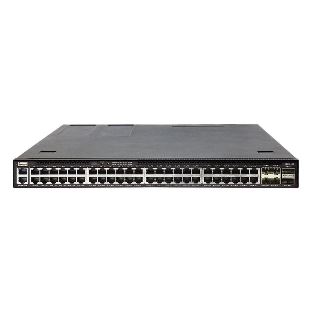 Коммутатор Edge-corE 4630-54PE-O-AC-F AS4630-54PE, 48-Port GE RJ45 port PoE++, 4x25G SFP+, 2 port 10