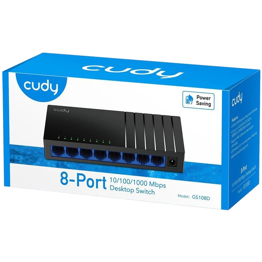 Коммутатор Cudy GS108D (L2) 8x1Гбит/с неуправляемый
